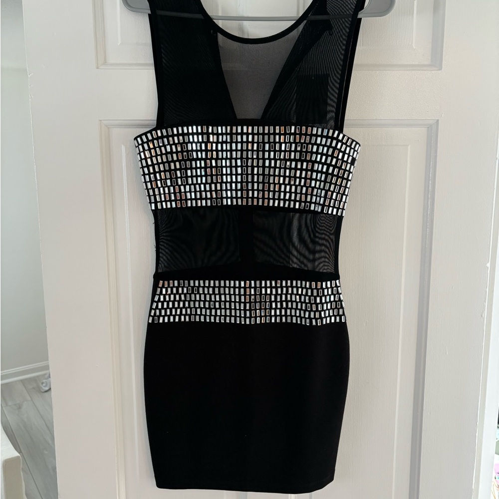 Forever 21 Black and Silver Mini Dress